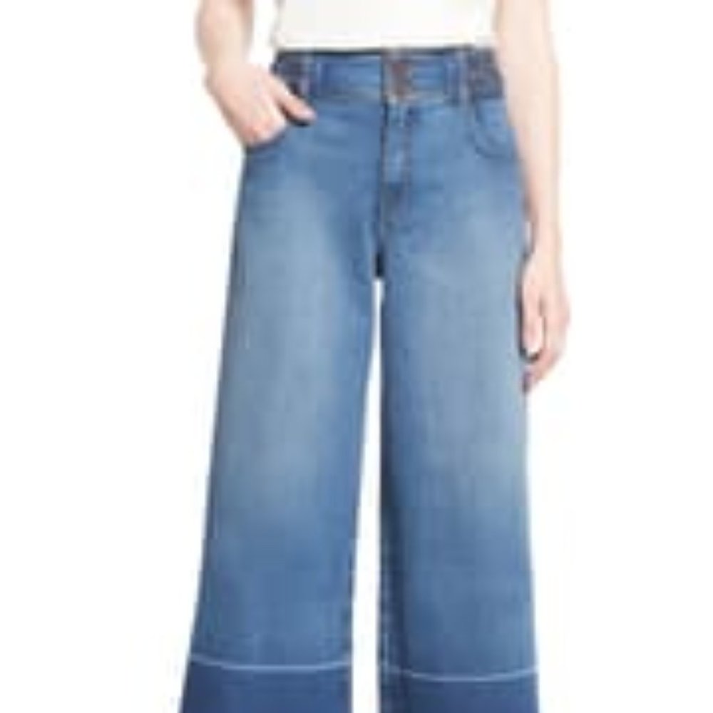 Olivia Palermo & Chelsea28 High Rise Denim Culotte - Picture 2 of 13